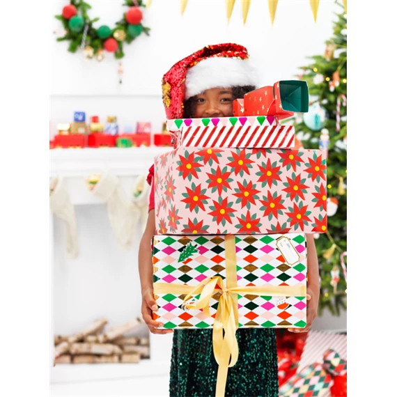 Karácsonyi matricák téli erdő, mix 2-7x2-6,5 cm