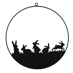 Karika nyulakkal, akasztós 30 cm