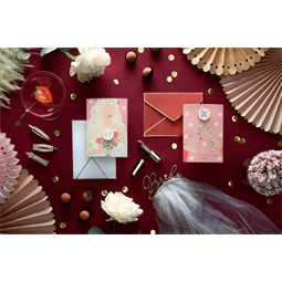 Kártya zománc kitűzővel bride team, 10,5x15 cm