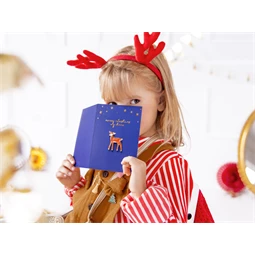 Kártya zománc kitűzővel szarvas, 10,5x14,8 cm