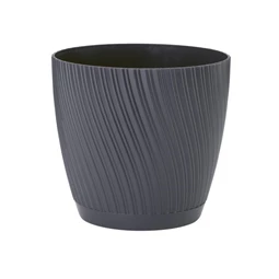 MIKA kaspó kerek, alátéttel 17x16 cm