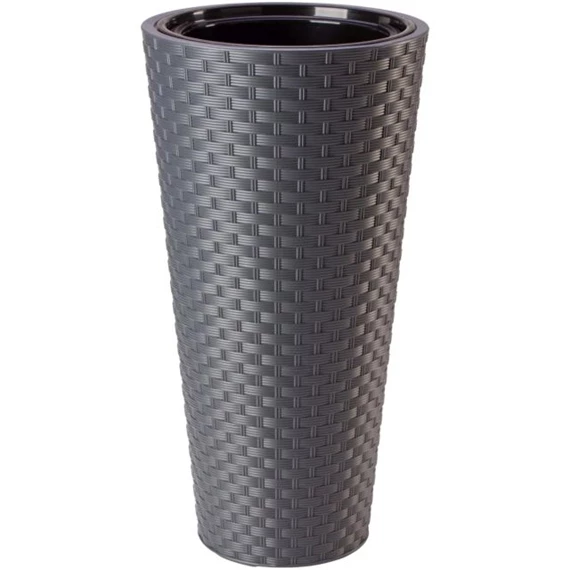 RATTANA SLIM kaspó kerek, ültető betéttel 30 cm