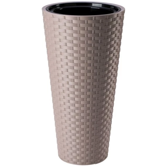 RATTANA SLIM kaspó kerek, ültető betéttel 30 cm