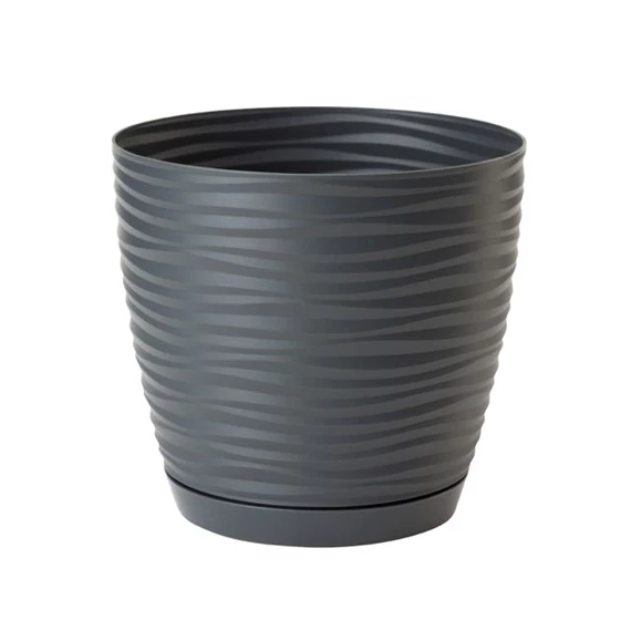 SAHARA kaspó kerek, alátéttel 15x14 cm