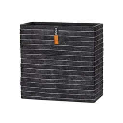 Kaspó szögletes, csíkos 26x14x24,5 cm