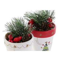 Kaspó fenyő mintás 8x8x15 cm 2 féle