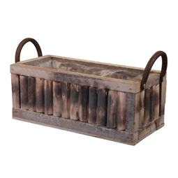 Kaspó füllel, négyszögletes, ütlethető 35x19x12 cm