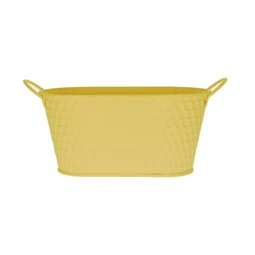 Kaspó füllel, ovális, mintás 22,5x13x18 cm 