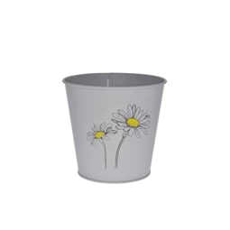 Kaspó kerek, virág mintával 16x11,5x14,6 cm