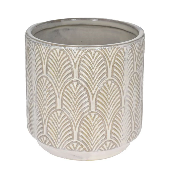 Kaspó levél mintával 13,5x13,5x13,5 cm