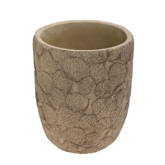 Kaspó levél mintával 14x14x16,8 cm