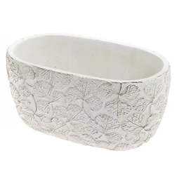 Kaspó ovális levél mintával 20,3x11,3x9,8 cm