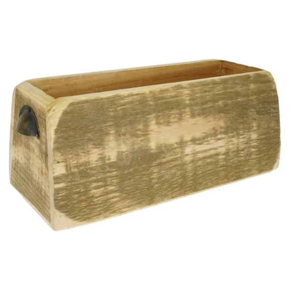 Kaspó szögletes, koptatott 27x12x11 cm