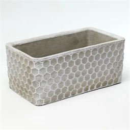 Kaspó szögletes méhsejt mintával 20x11x8,8 cm