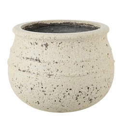Kaspó kerek műkő 42x36 cm szürke