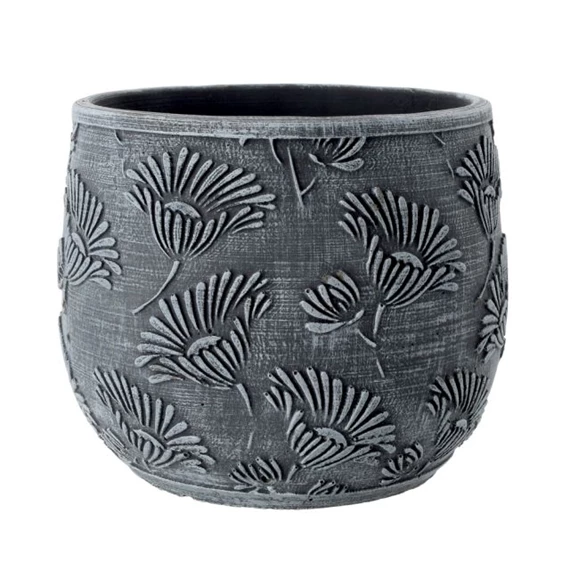 Kaspó virág mintával 16,5x16,5x13,5 cm