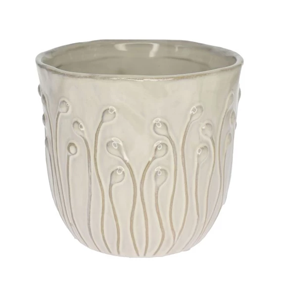 Kaspó virág mintával 14x14x12,5 cm