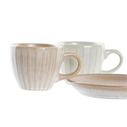 Kávés készlet 11x11x6 cm 90 ml 2 féle