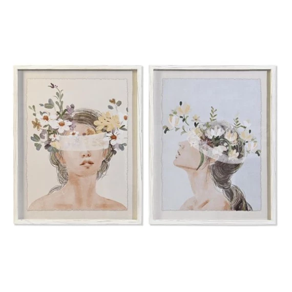 Kép fej virágos 55x2,5x70 cm 2 féle