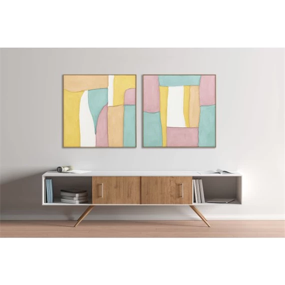 Kép keretes, absztrakt 102x4,5x102 cm 2 féle