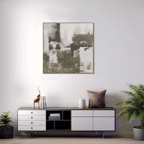 Kép keretes, absztrakt 120x5,2x120 cm