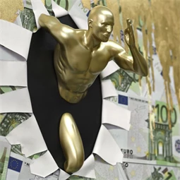 Kép keretes, ember 80x3,5x80 cm 2 féle