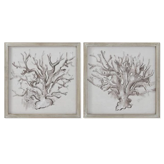 Kép keretes, korall 50x2x50 cm 2 féle