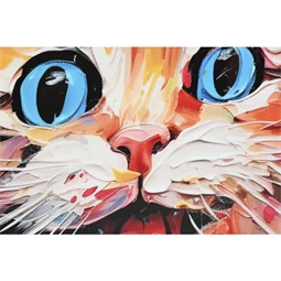 Kép keretes, macska 80x3,5x80 cm 2 féle