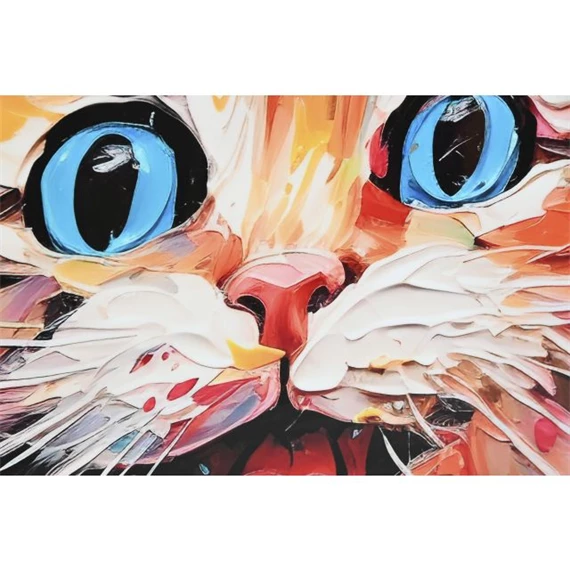 Kép keretes, macska 80x3,5x80 cm 2 féle