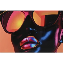 Kép keretes, nő szemüvegben 80x3,5x80 cm 2 féle