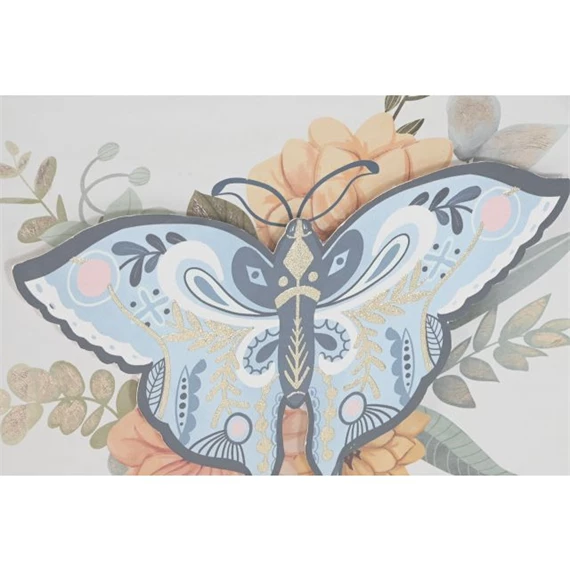 Kép keretes, pillangó keretes, 40x2,7x40 cm 2 féle