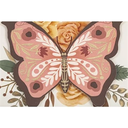 Kép keretes, pillangó keretes, 40x2,7x40 cm 2 féle
