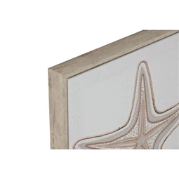 Kép keretes, tengeri csillag, kagyló 3D-s 30x3,5x30 cm 2 féle