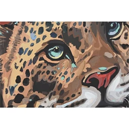 Kép lány leopárddal 100x3,5x100 cm 2 féle