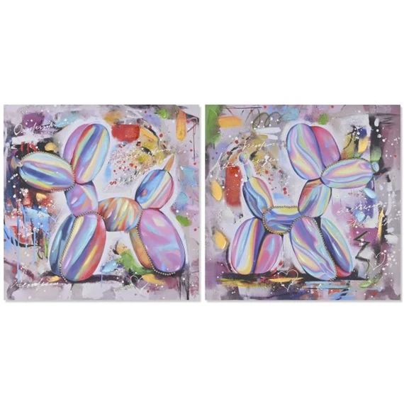 Kép lufikutya, kézzel festett 80x3x80 cm 2 féle