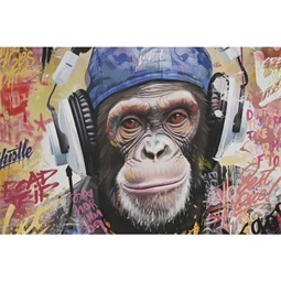 Kép majom, keretes 30x2x30 cm S/4