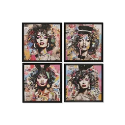 Kép nő, keretes 30x2x30 cm S/4