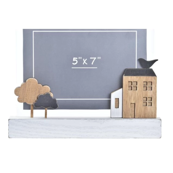 Képkeret házakkal 22x3,5x18 cm