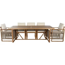 Kerti étkező garnitúra 230x100x75 cm S/9