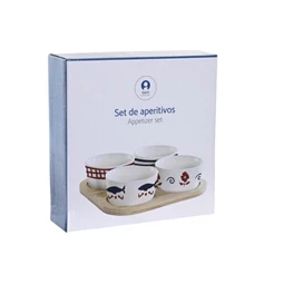 Kínáló szett előételhez 19,7x19,7x1 cm S/5