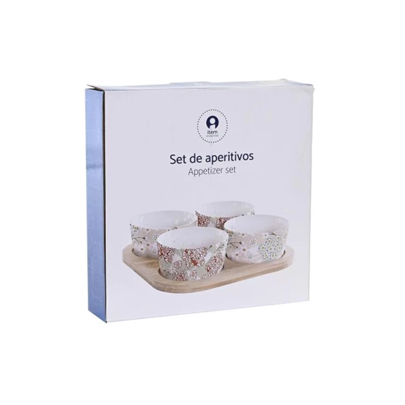 Kínáló szett előételhez 19,7x19,7x1 cm S/5