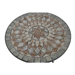 Kisasztal kovácsoltvas, mozaik mintával 60x60x72 cm