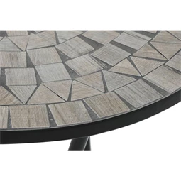 Kisasztal kovácsoltvas, mozaik mintával 60x60x72 cm