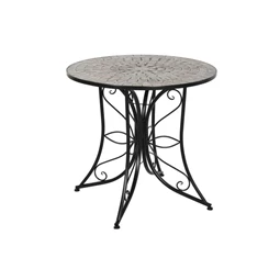 Kisasztal kovácsoltvas, mozaik mintával 80x80x76 cm