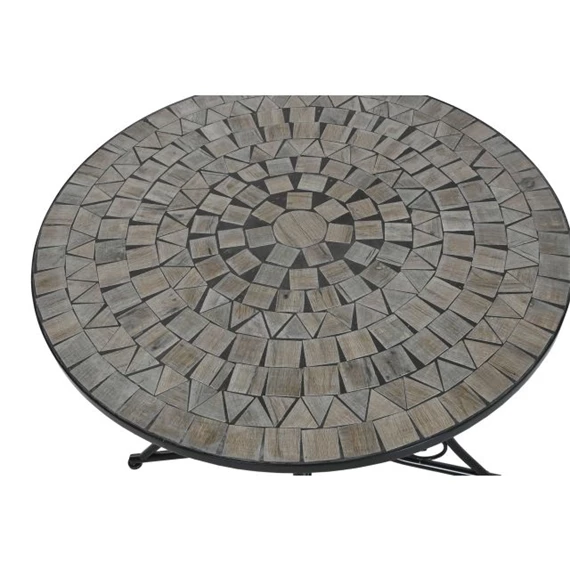 Kisasztal kovácsoltvas, mozaik mintával 80x80x76 cm
