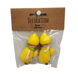 Kislány citromruhában, álló 2,5x2,7x6 cm 2féle S/2