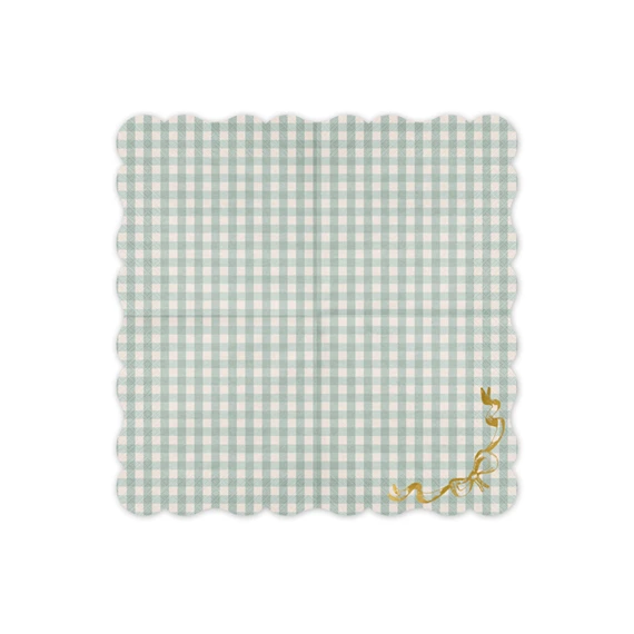 Kockás szalvéták masnival 33x33 cm S/12