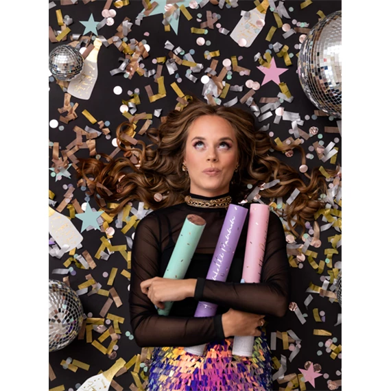 Konfetti ágyú rózsaarany 40 cm