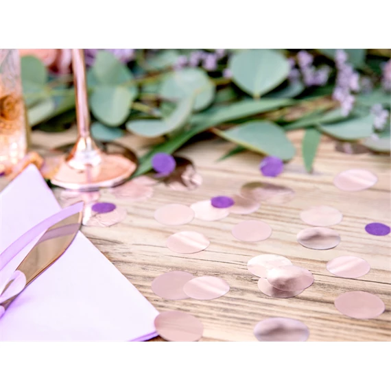 Konfetti körök rózsaarany 15 g