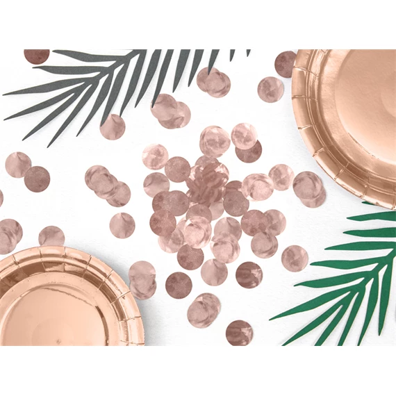 Konfetti körök rózsaarany 15 g